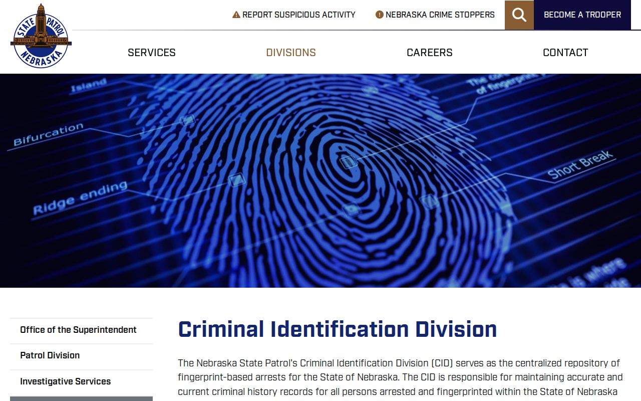 Criminal Identification Division workflow for Rock County records