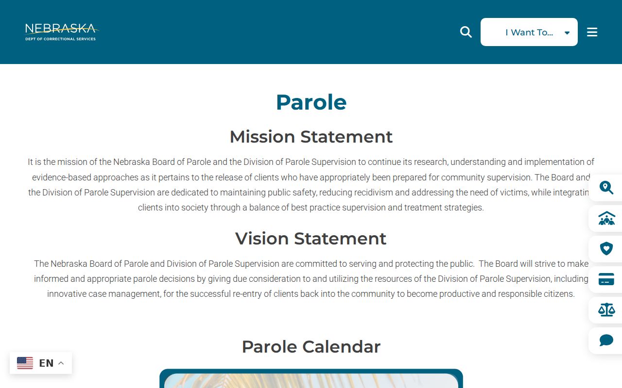 Nebraska parole authority information for Rock County criminal records